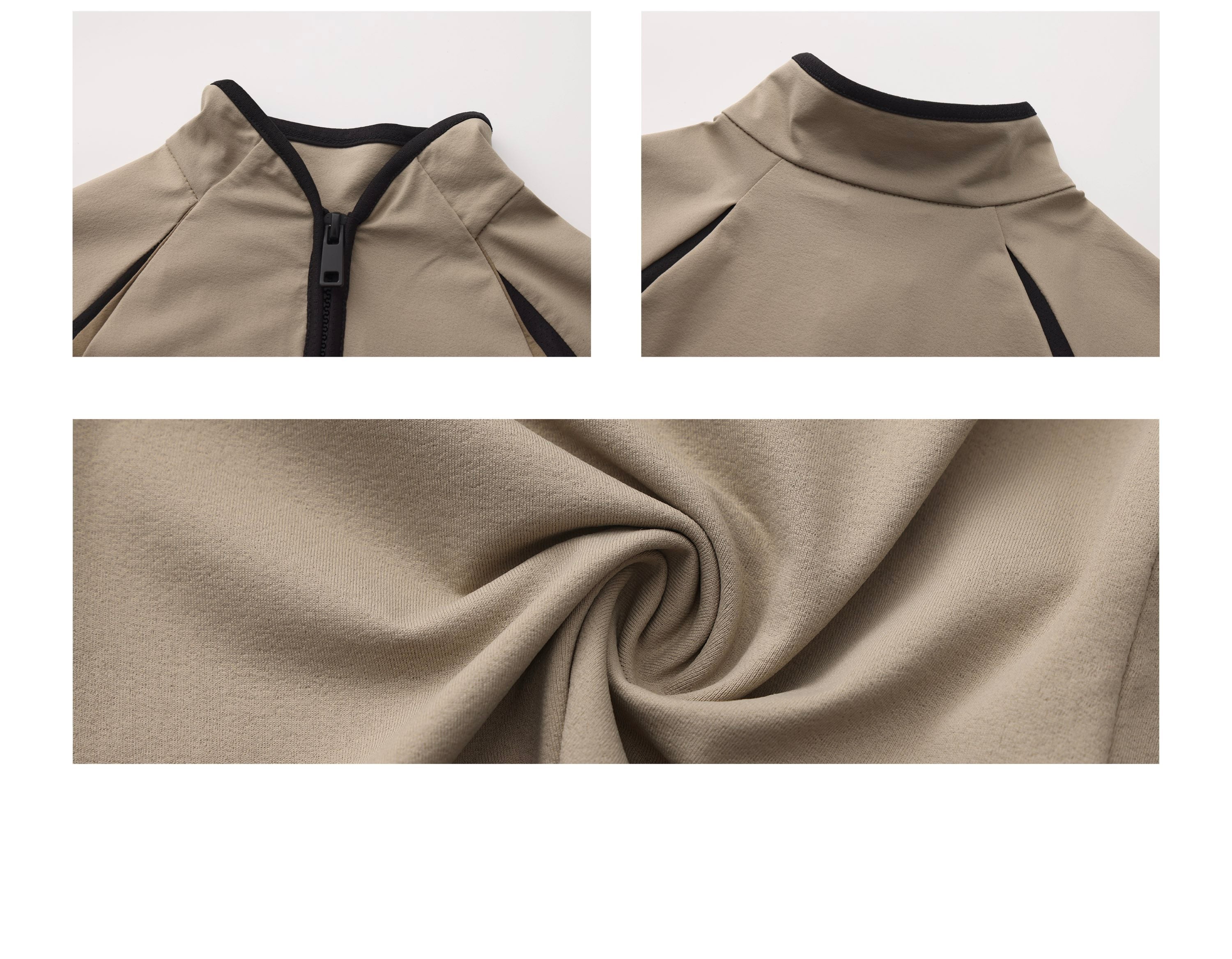 Raglan Half-Zip Jersey Top