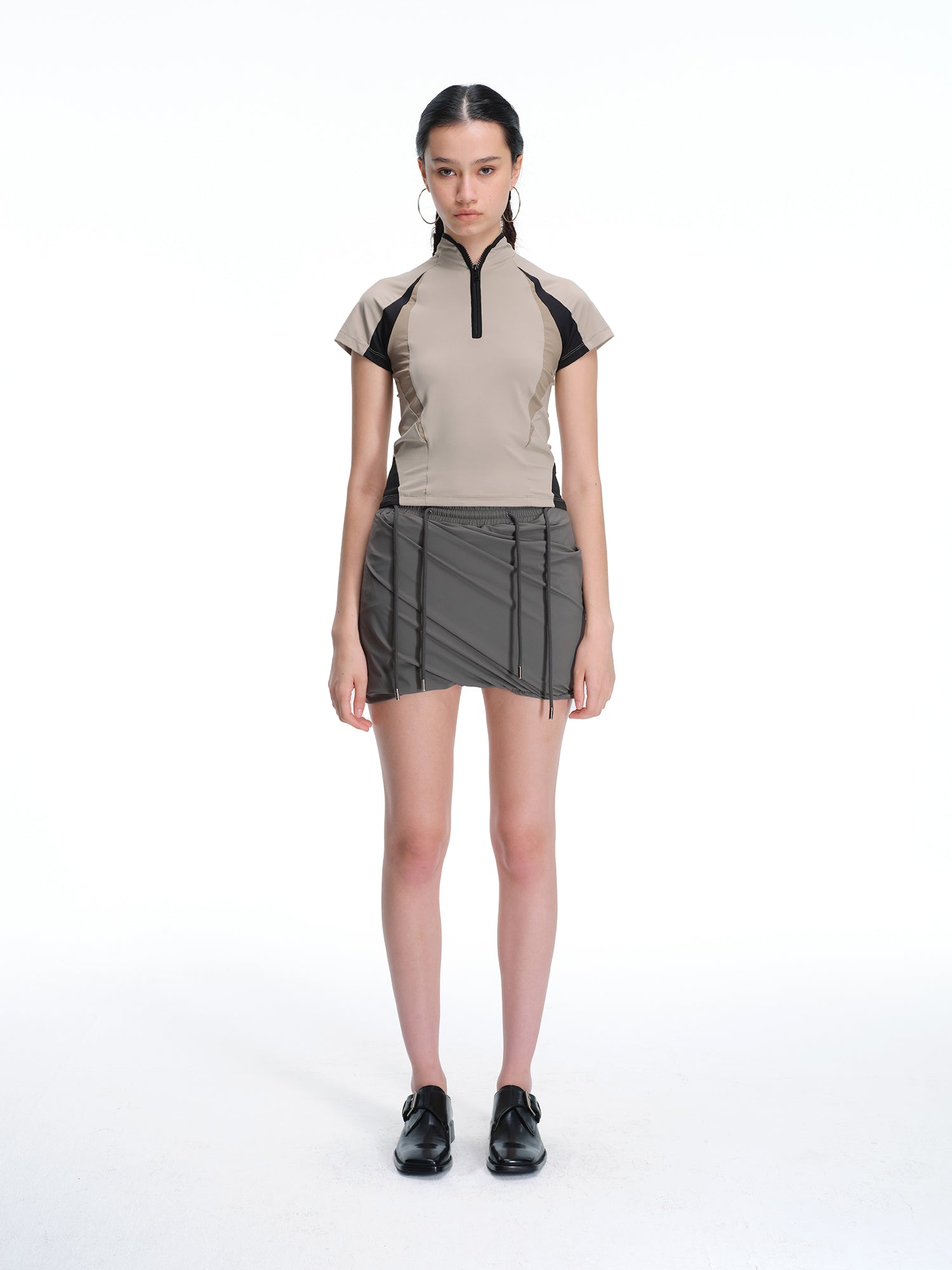 Raglan Half-Zip Jersey Top