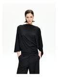 Sculptural Asymmetric Knit Top