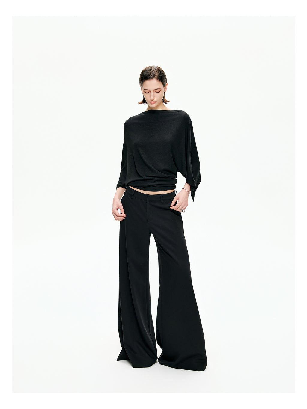 Relaxed Tailored Wide-Leg Pants