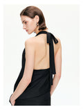 Open-Back Scarf Halter Top
