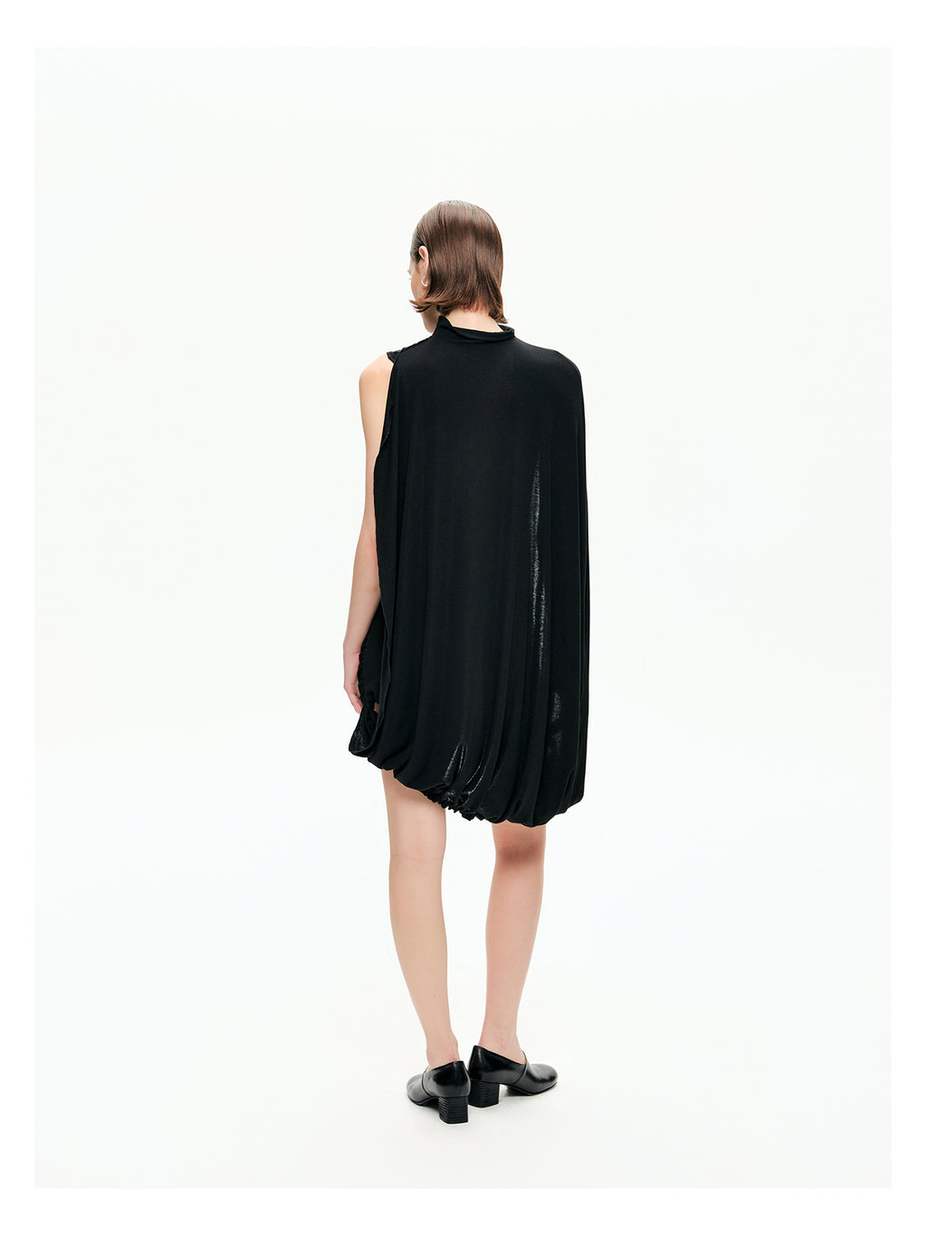 Draped Cape Mini Dress