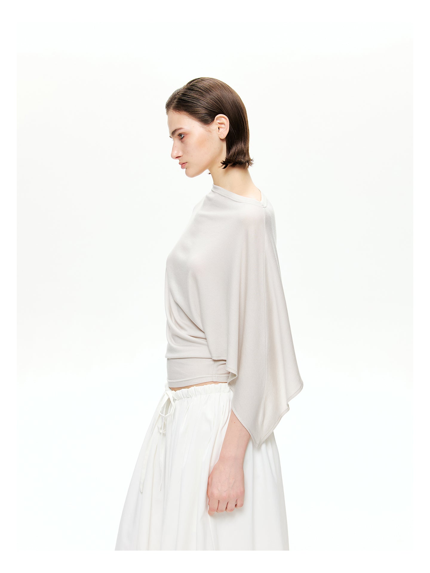Sculptural Asymmetric Knit Top