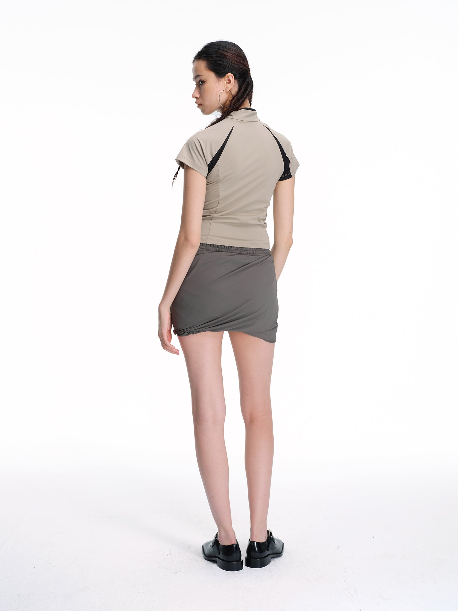 Raglan Half-Zip Jersey Top