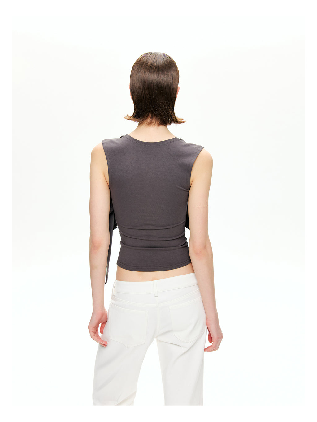Draped Panel Crop Tank