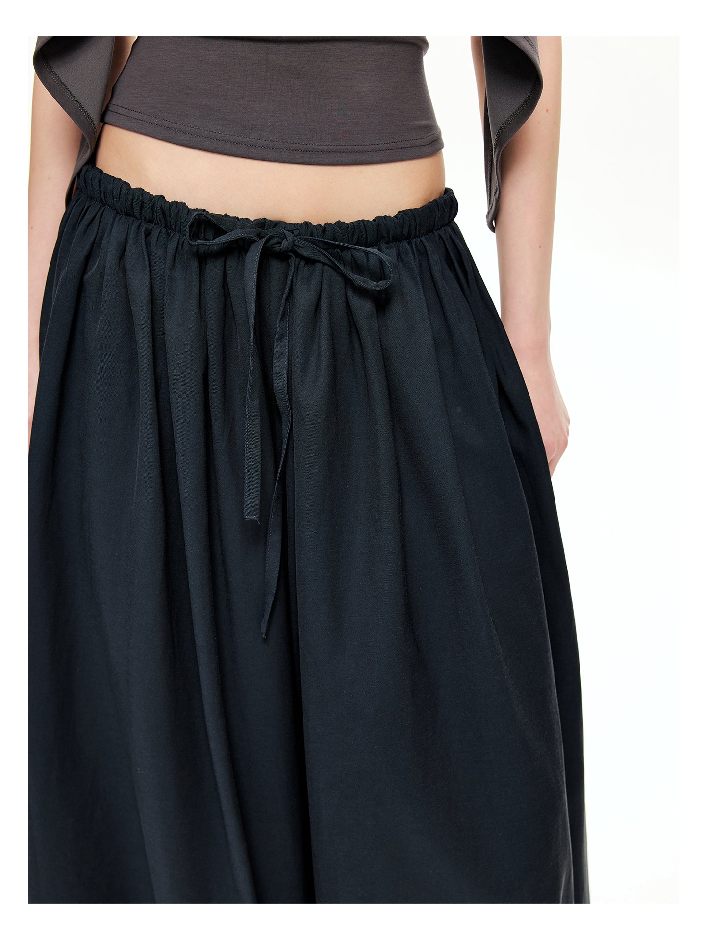 Sculptural Gathered Cocoon Pants