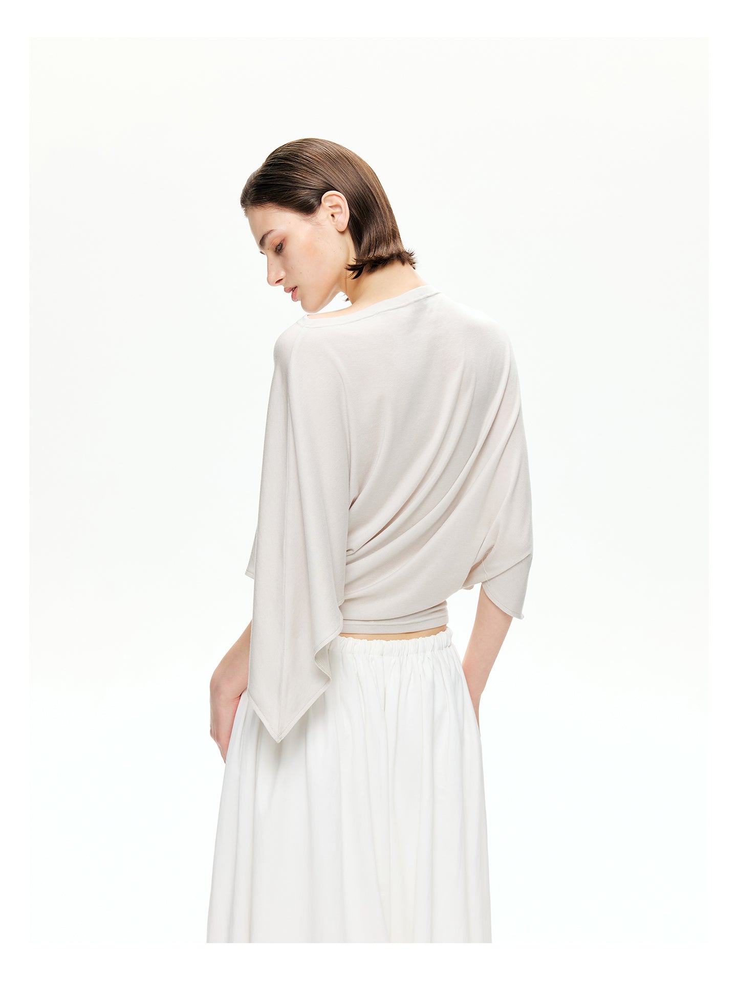 Sculptural Asymmetric Knit Top