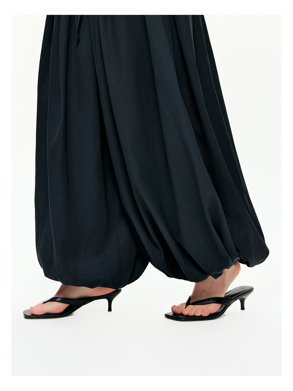 Sculptural Gathered Cocoon Pants