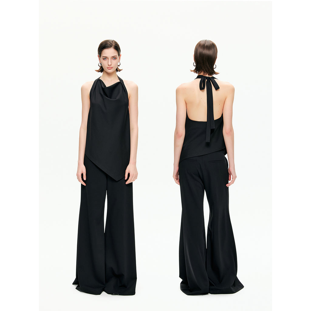 Open-Back Scarf Halter Top