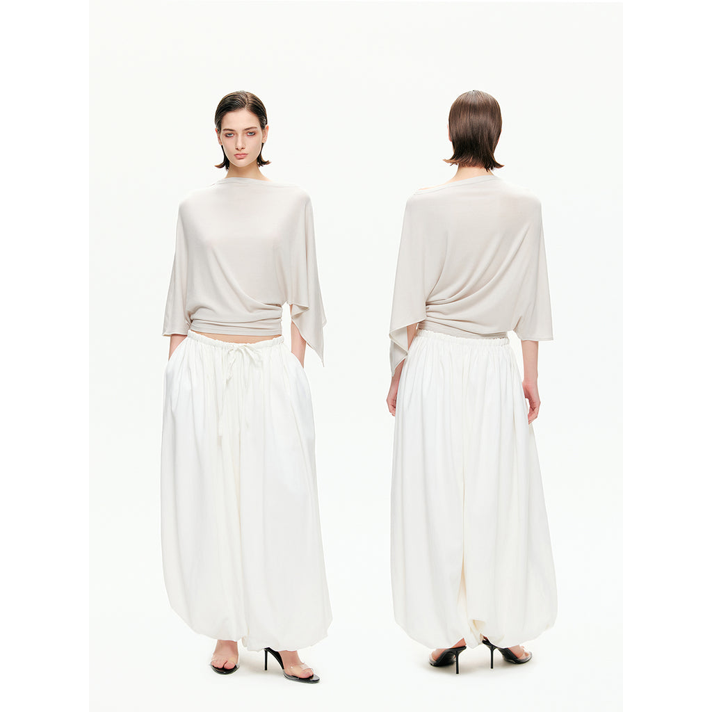 Sculptural Asymmetric Knit Top