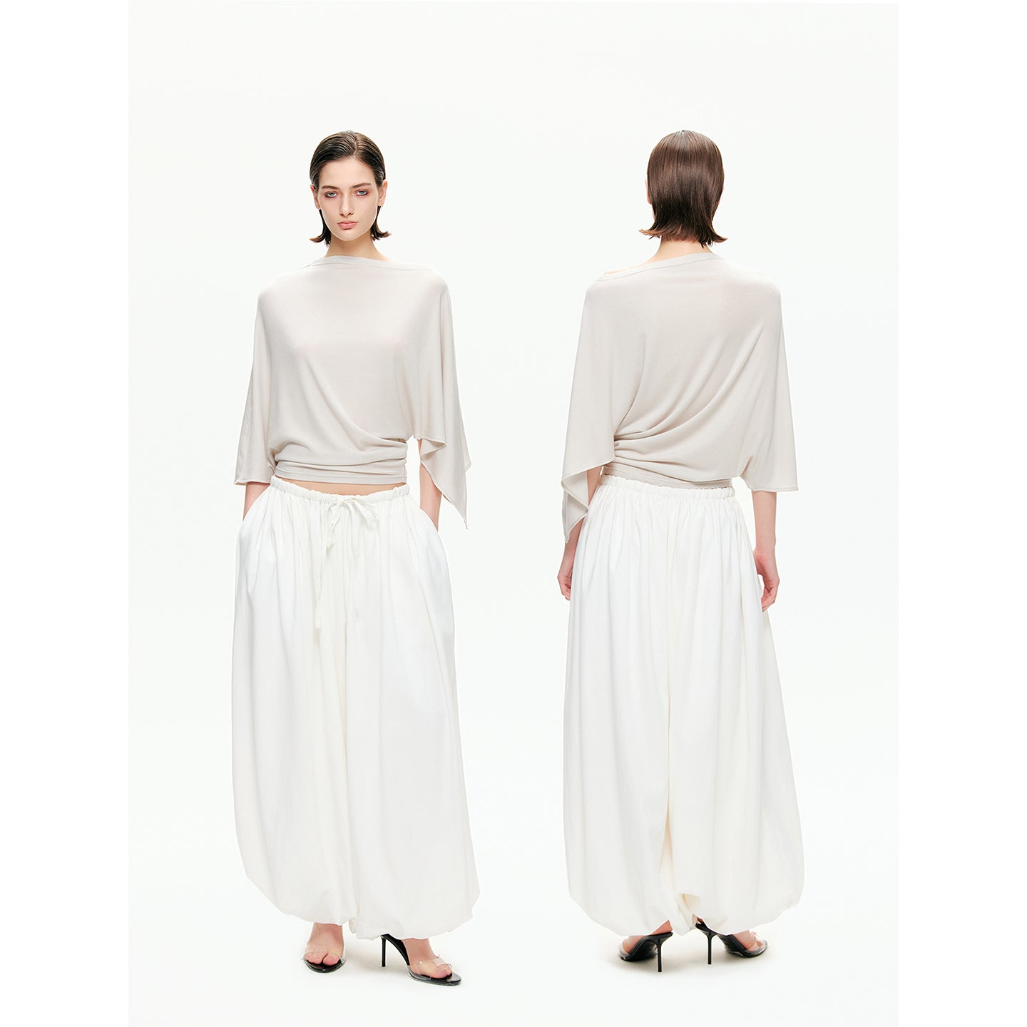 Sculptural Asymmetric Knit Top