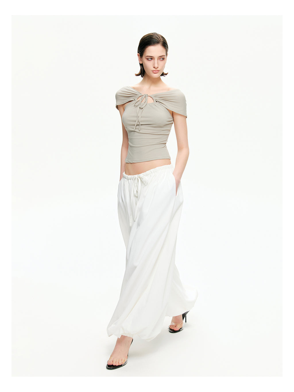 Sculptural Gathered Cocoon Pants