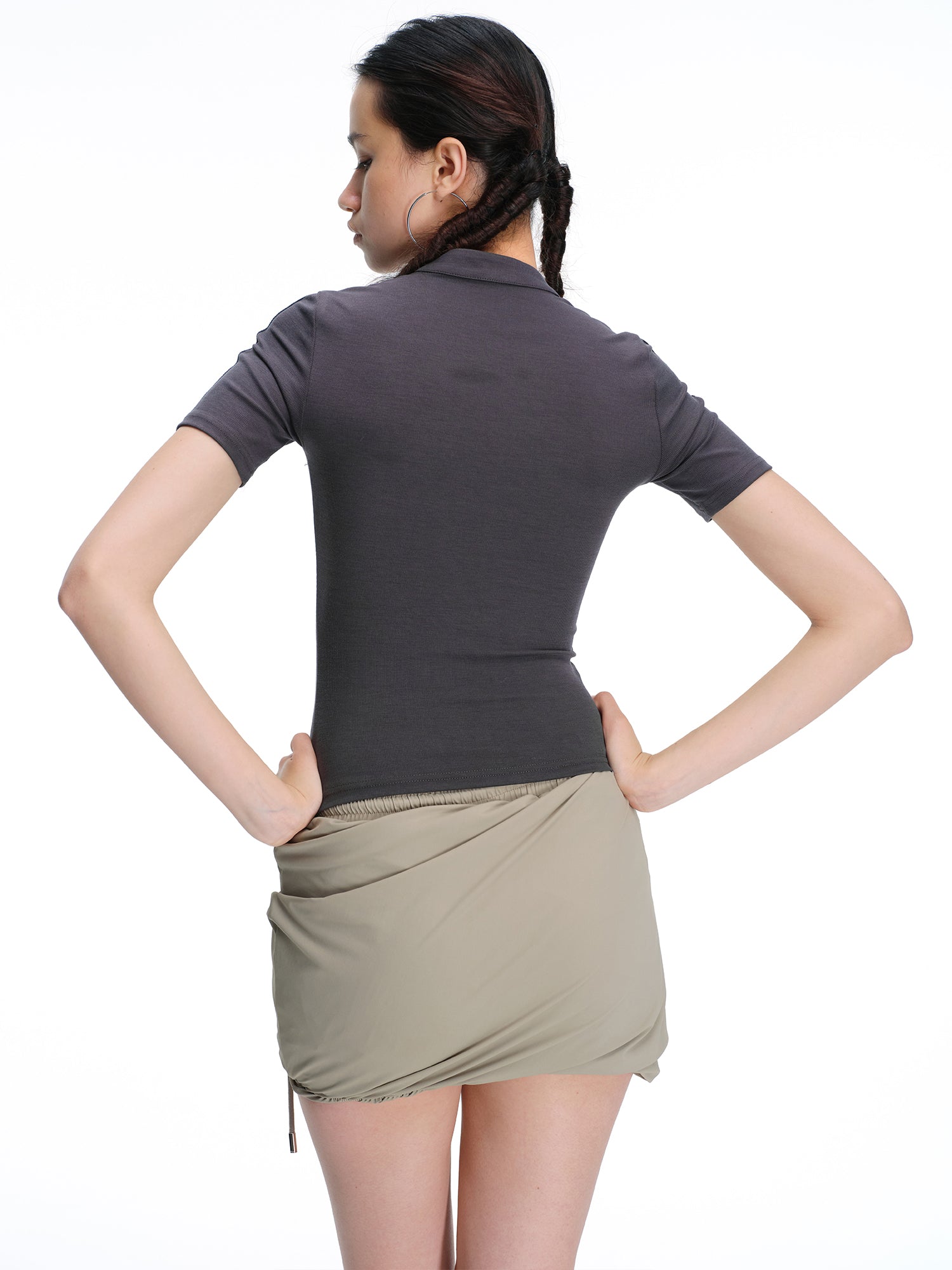 Draped Wrap Mini Skort