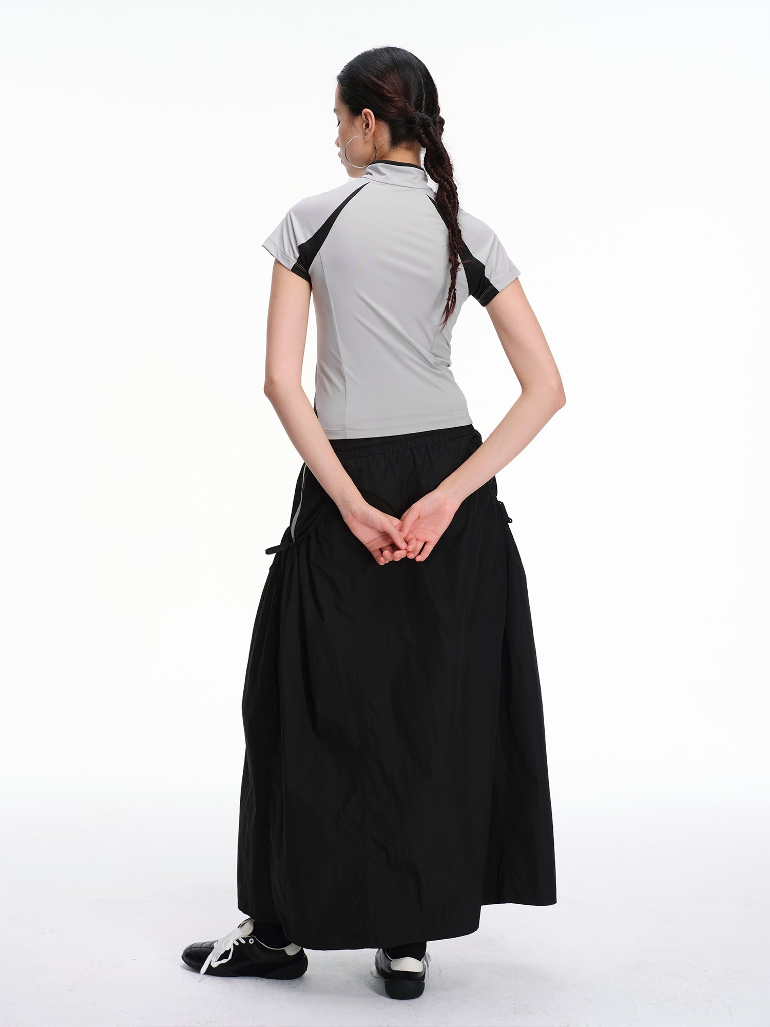 Raglan Half-Zip Jersey Top