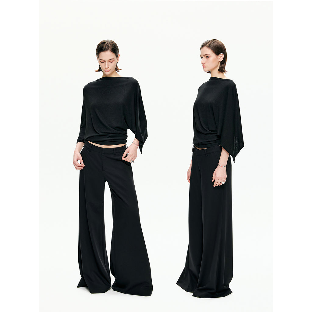 Sculptural Asymmetric Knit Top