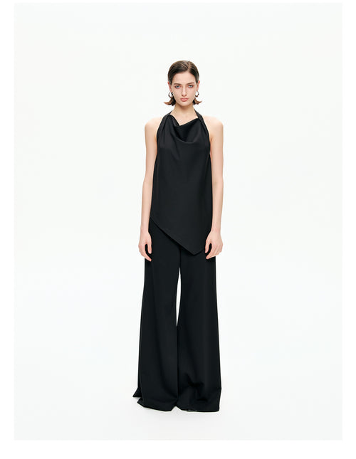 Open-Back Scarf Halter Top