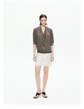 Cowl Neck Draped Knit Top
