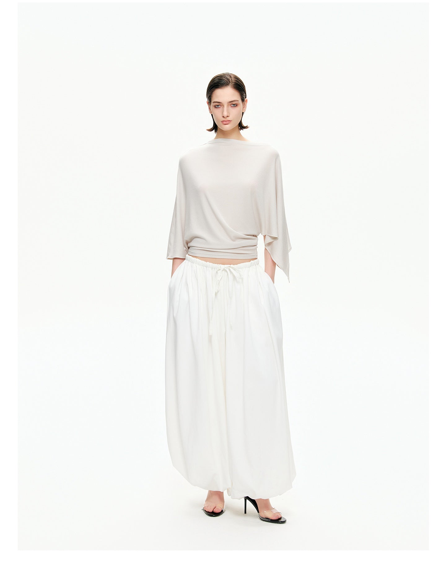 Sculptural Asymmetric Knit Top