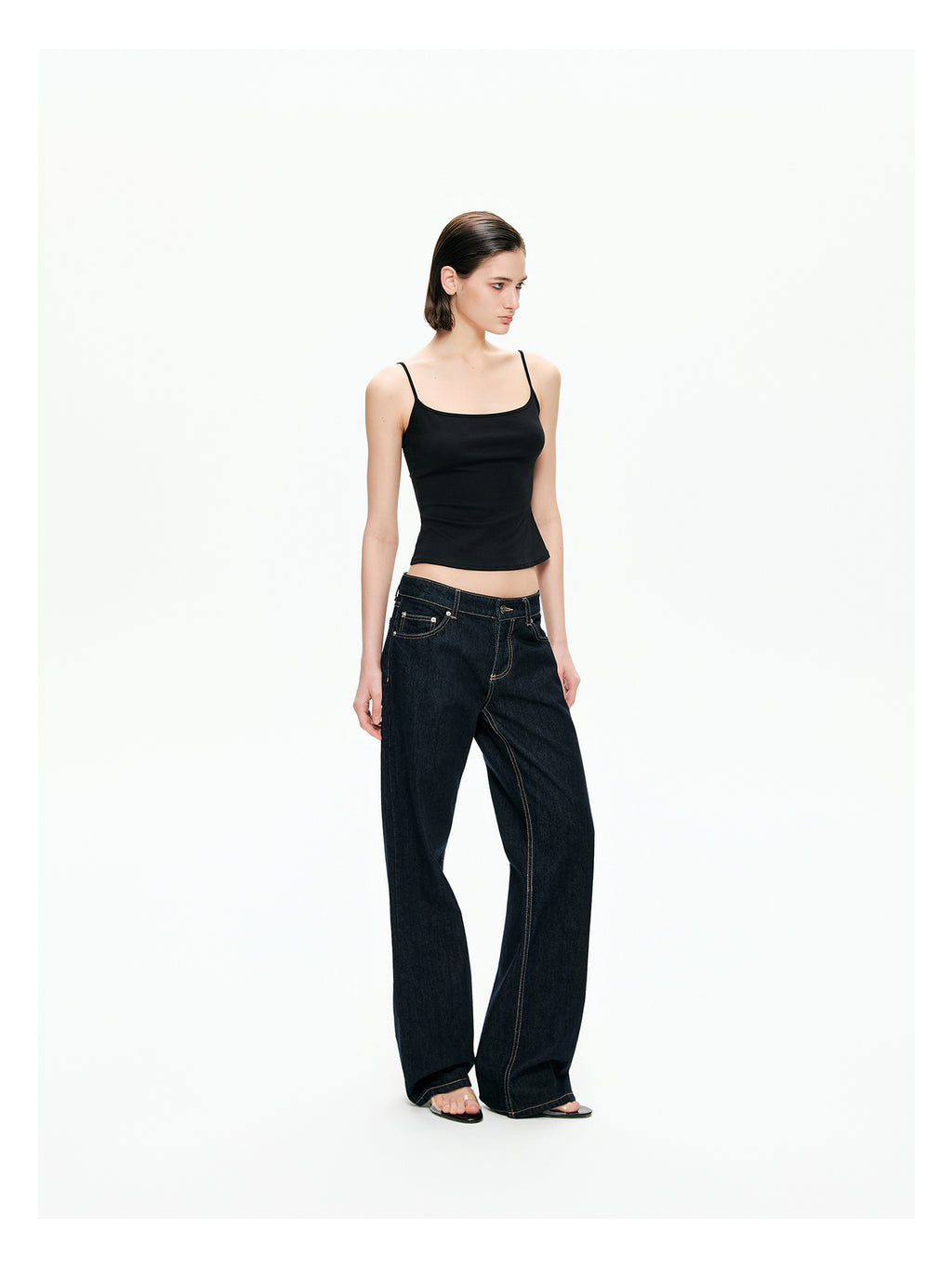 Retro Low-Rise Denim Flare