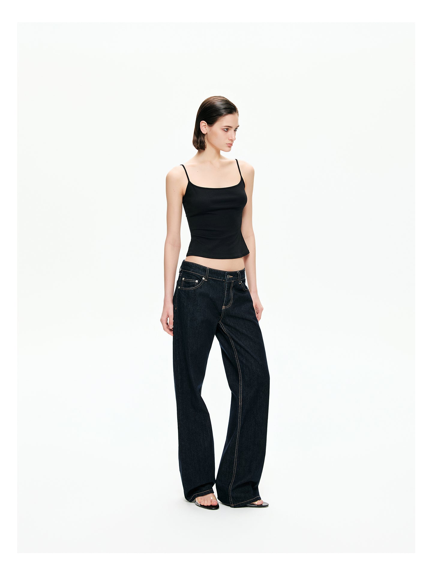 Retro Low-Rise Denim Flare