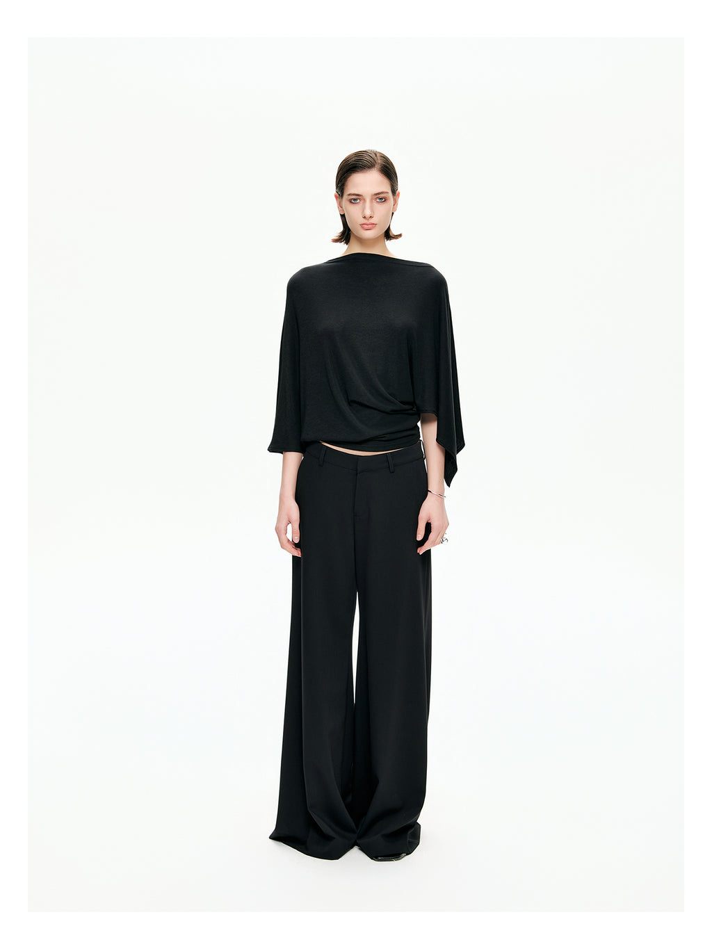 Sculptural Asymmetric Knit Top
