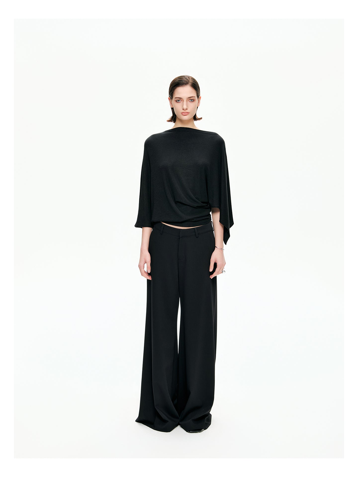 Sculptural Asymmetric Knit Top