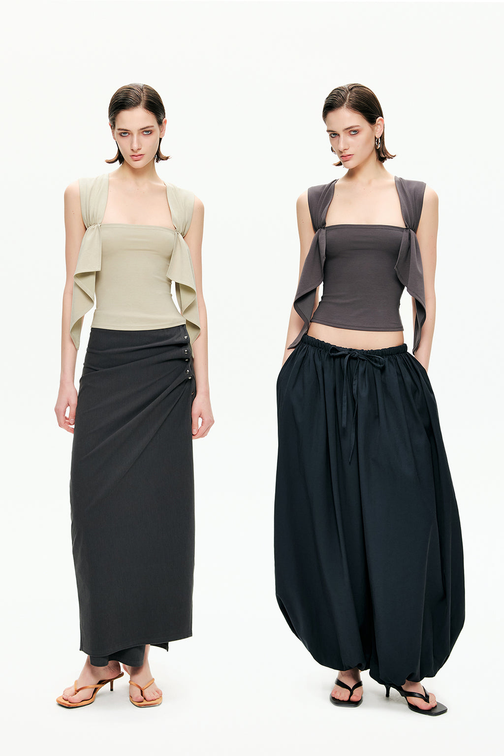 Draped Panel Crop Tank